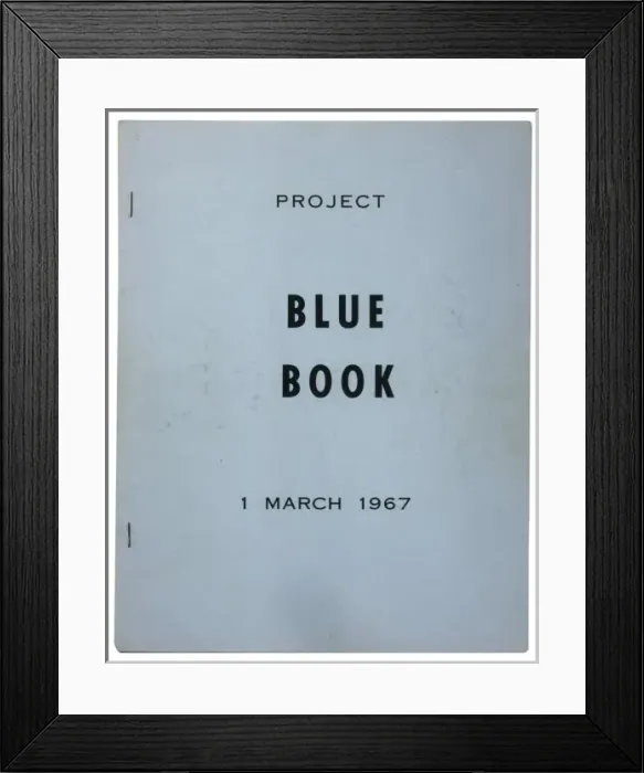 Framed Print : The Blue Book Described Framed Print : The Blue Book Described