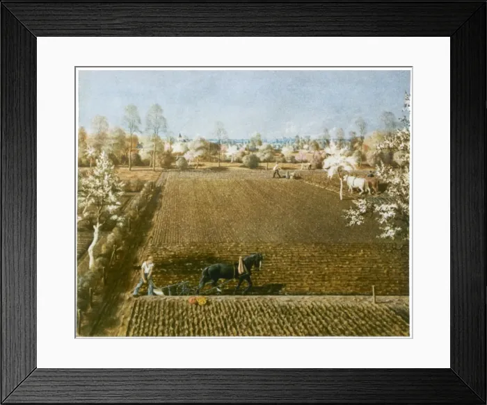 Framed Print : Ploughing in Germany Framed Print : Ploughing in Germany