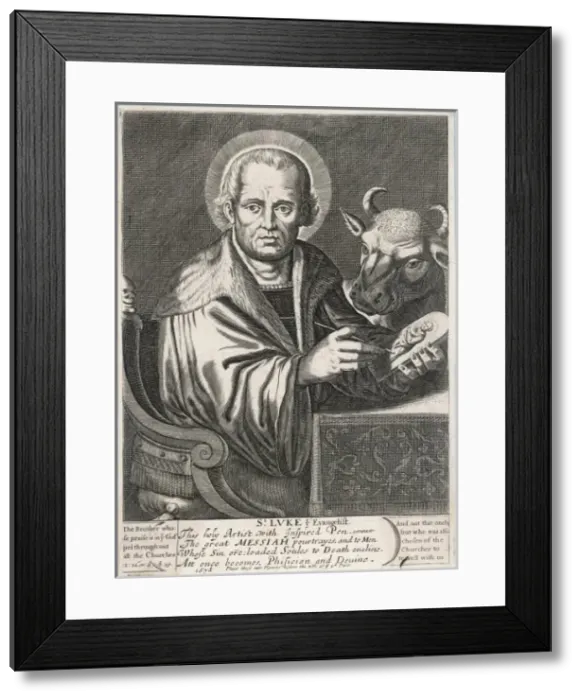 Framed Print : St Luke / Portrait / Anon En Framed Print : St Luke / Portrait / Anon En