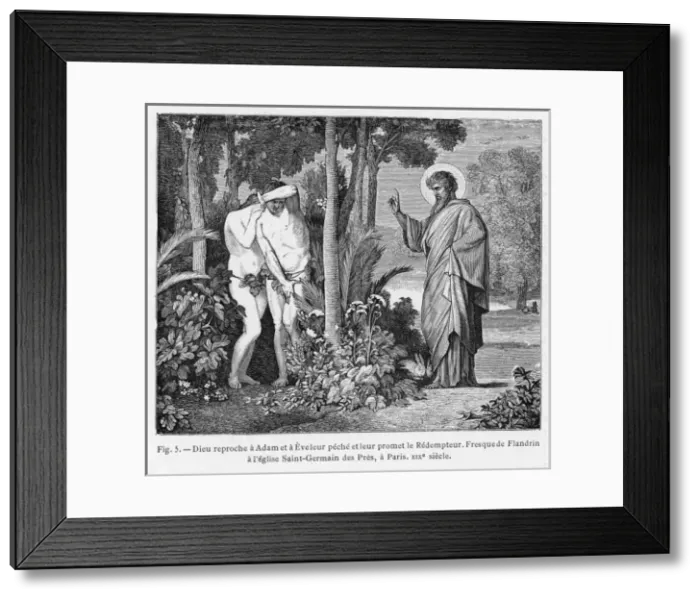 Framed Print : God Reproaches Adam Framed Print : God Reproaches Adam
