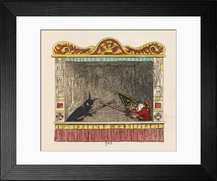 Framed Print : Punch Fights Old Nick Framed Print : Punch Fights Old Nick