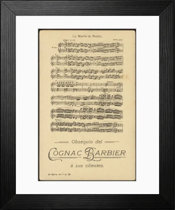 Framed Print : Auber Score / Muette Framed Print : Auber Score / Muette