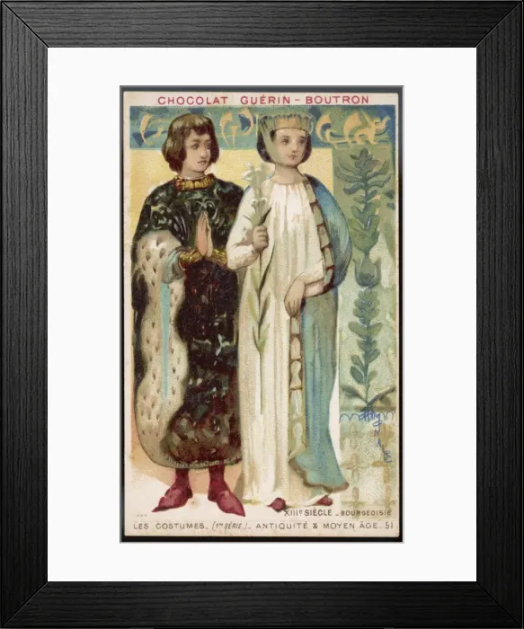 Framed Print : Costume / 13th C Bourgeois Framed Print : Costume / 13th C Bourgeois