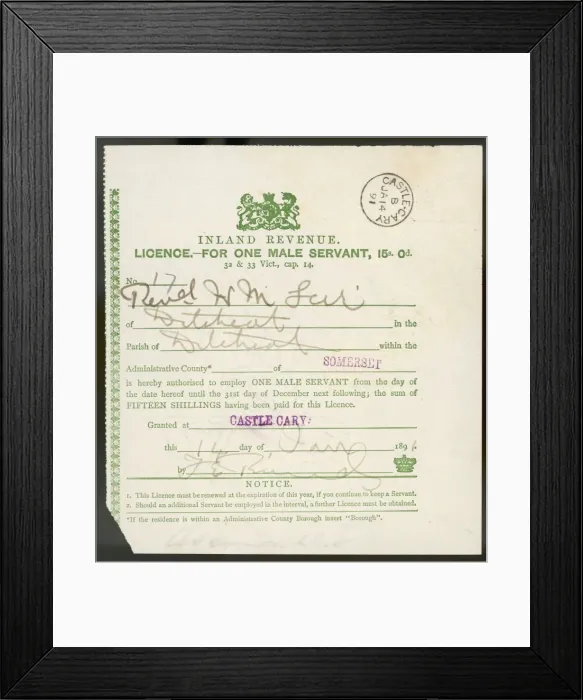 Framed Print : Licence for Servant Framed Print : Licence for Servant