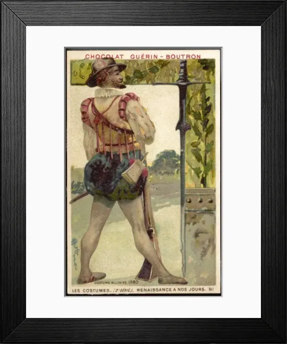 Framed Print : Costume / Men / Military1580 Framed Print : Costume / Men / Military1580