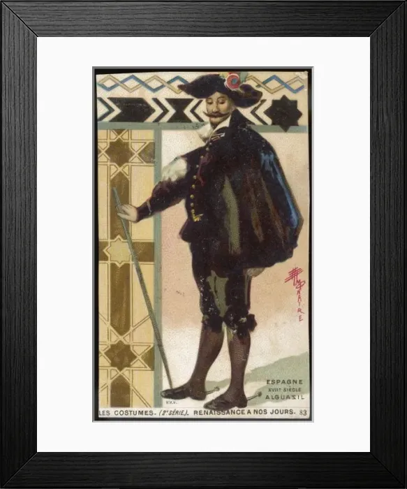 Framed Print : Costume / Men / Spanish 17C Framed Print : Costume / Men / Spanish 17C