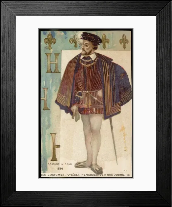 Framed Print : Costume / Courtly 1556 Framed Print : Costume / Courtly 1556