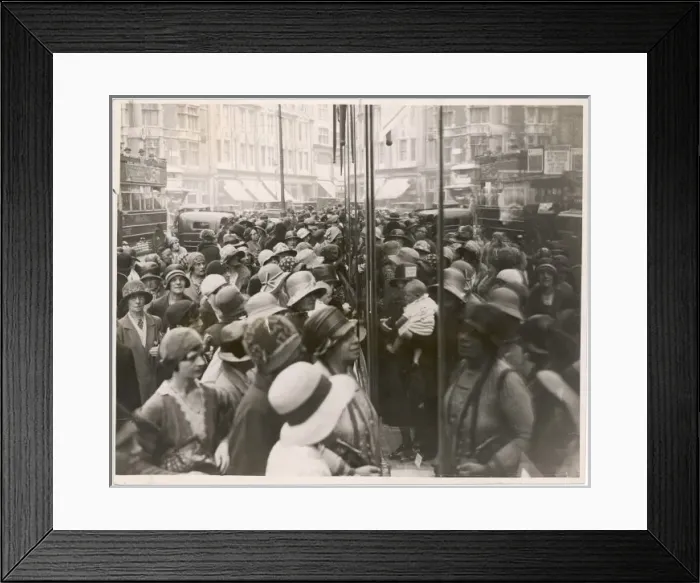 Framed Print : Women in Streets 1931 Framed Print : Women in Streets 1931