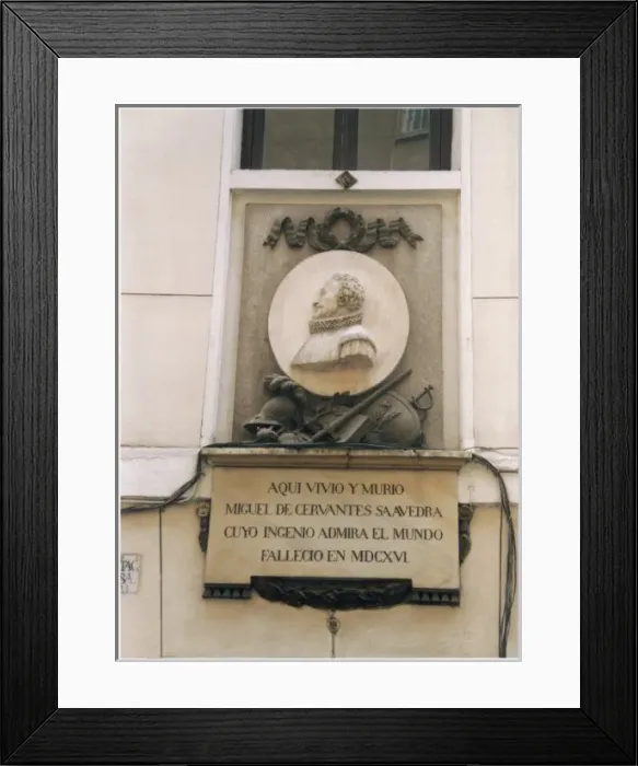 Framed Print : Cervantes / Madrid / Home Framed Print : Cervantes / Madrid / Home