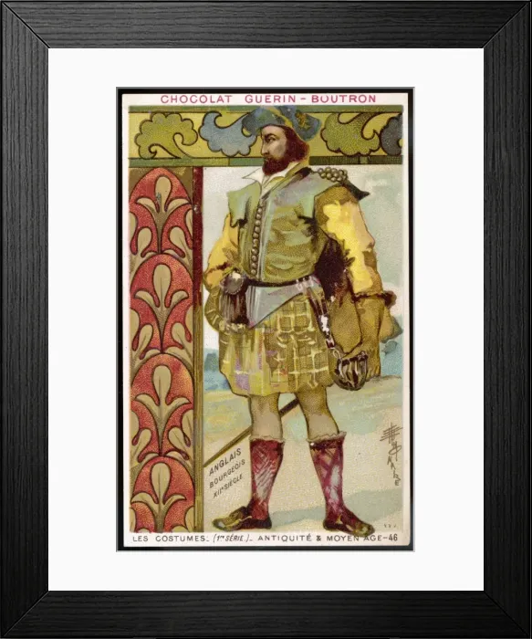 Framed Print : Costume / Men / Scottish 12C Framed Print : Costume / Men / Scottish 12C