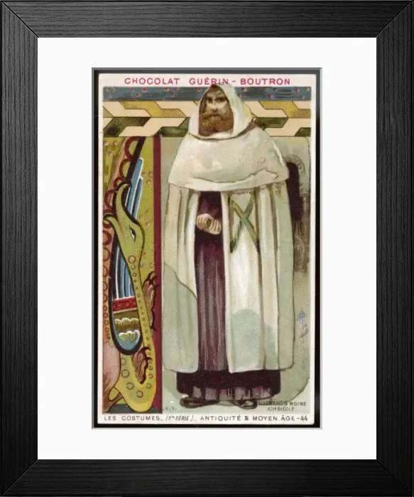 Framed Print : German Monk / 12th C Framed Print : German Monk / 12th C