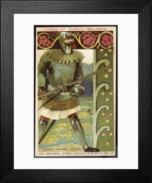 Framed Print : Saxon Infantry / 14th C Framed Print : Saxon Infantry / 14th C