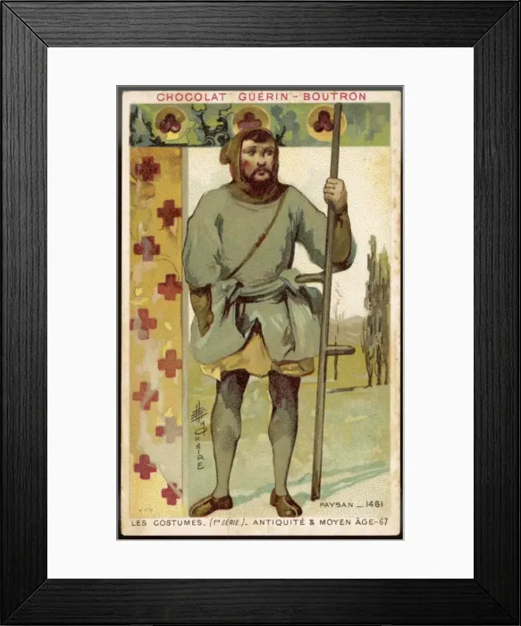 Framed Print : Costume / Men / Peasant / 1461 Framed Print : Costume / Men / Peasant / 1461