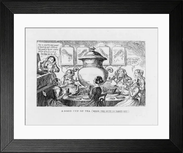 Framed Print : Cartoon on Tea Duty Framed Print : Cartoon on Tea Duty
