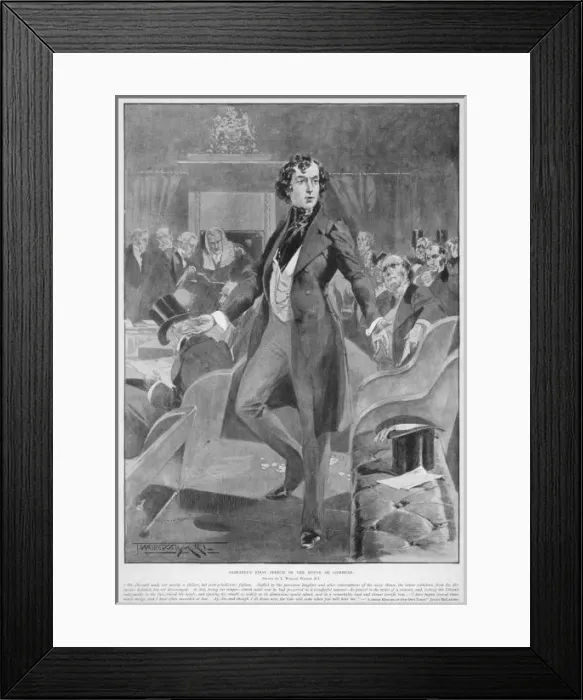 Framed Print : Disraeli / First Speech Framed Print : Disraeli / First Speech