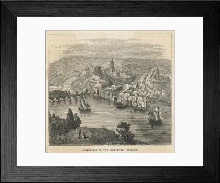 Framed Print : Newcastle on Tyne / 16th C Framed Print : Newcastle on Tyne / 16th C