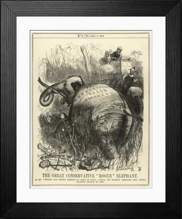 Framed Print : Disraeli / Elephant / India Framed Print : Disraeli / Elephant / India