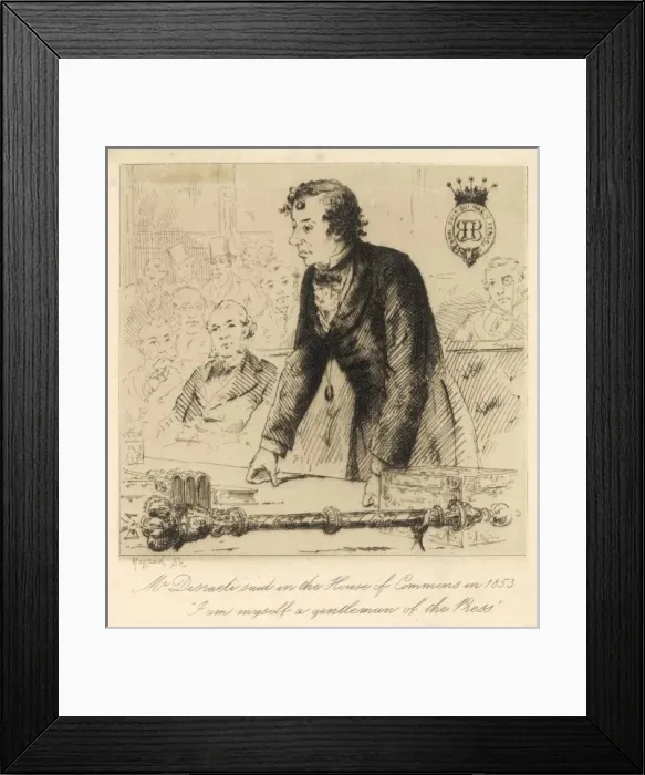 Framed Print : Disraeli / Speech / 1853 Framed Print : Disraeli / Speech / 1853