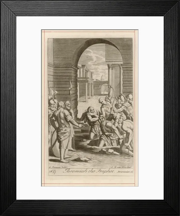 Framed Print : Jeremiah in the Pit Framed Print : Jeremiah in the Pit