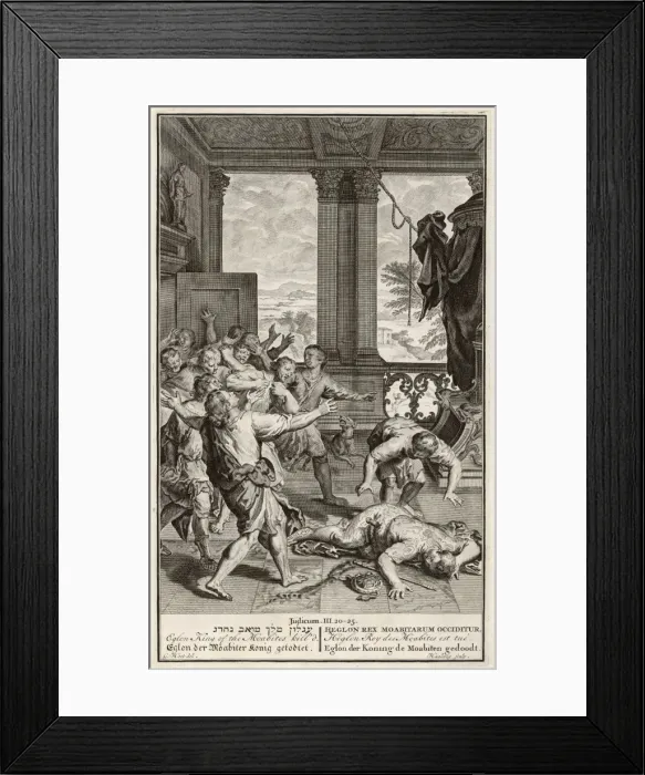 Framed Print : Eglon Murdered Framed Print : Eglon Murdered