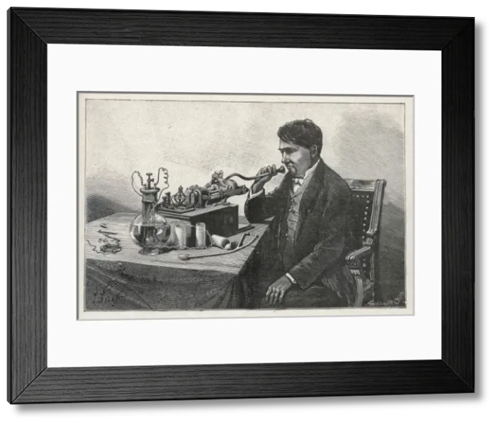 Framed Print : Thomas Edison / French Framed Print : Thomas Edison / French