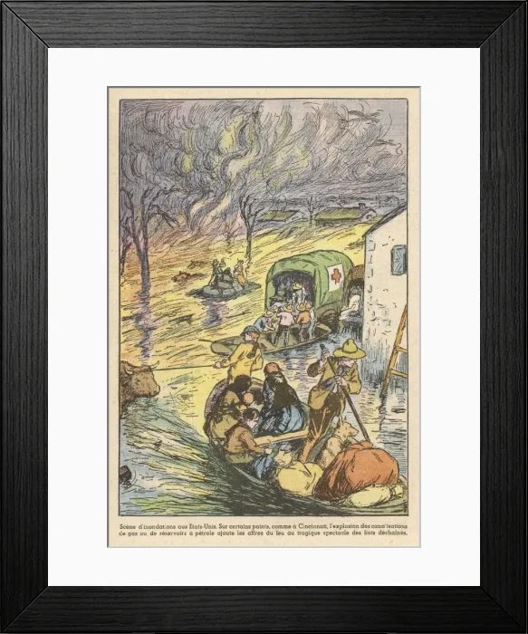 Framed Print : Floods, Cincinnati Framed Print : Floods, Cincinnati