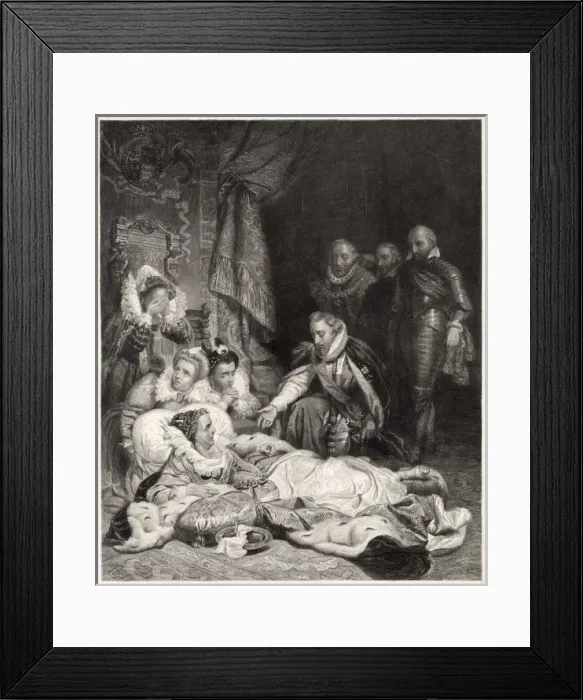Framed Print : Death of Q. Elizabeth Framed Print : Death of Q. Elizabeth