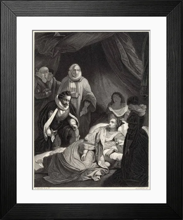 Framed Print : Death of Q. Elizabeth Framed Print : Death of Q. Elizabeth
