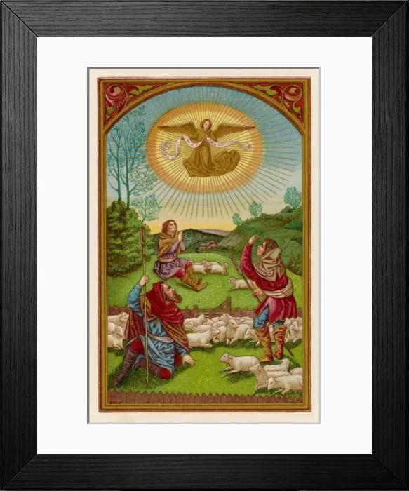 Framed Print : Shepherds Told of Jesus Framed Print : Shepherds Told of Jesus