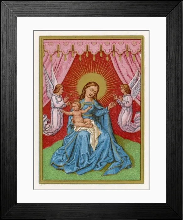 Framed Print : Mary, Baby, Angels Framed Print : Mary, Baby, Angels