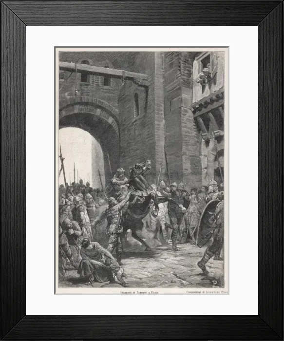 Framed Print : Alboin Takes Pavia Framed Print : Alboin Takes Pavia