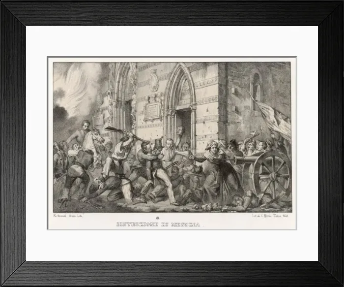 Framed Print : 1848 / Destruction / Messina Framed Print : 1848 / Destruction / Messina
