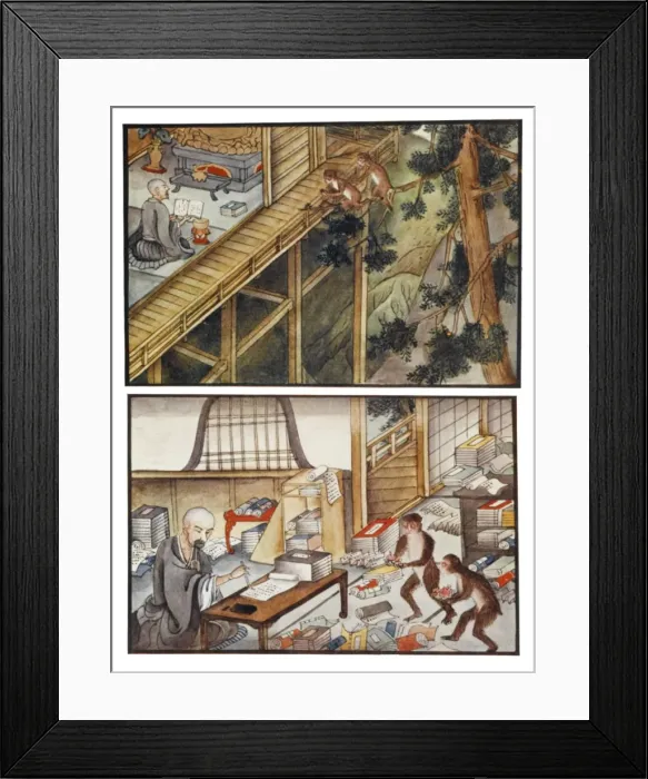 Framed Print : Monkeys Reincarnated
