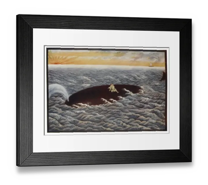 Framed Print : Yoda Emon and the Whale Framed Print : Yoda Emon and the Whale