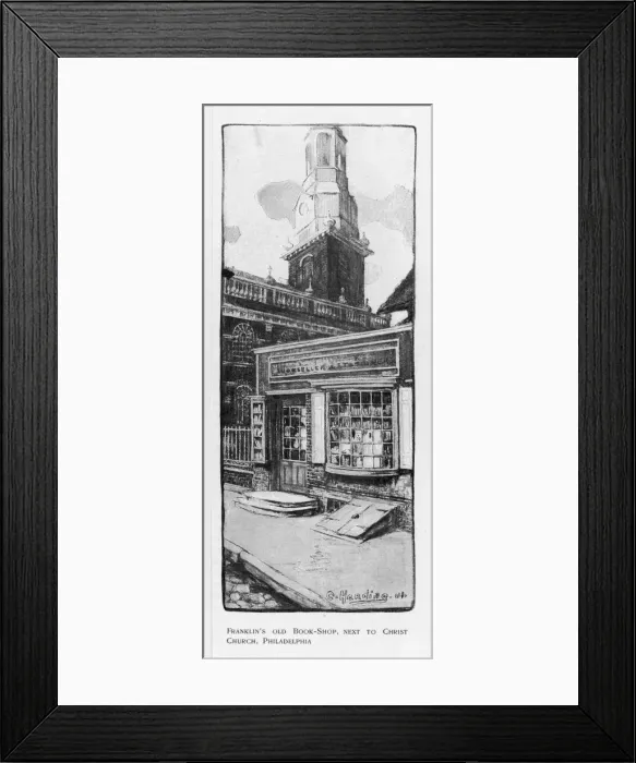 Framed Print : B Franklin / Bookshop Framed Print : B Franklin / Bookshop