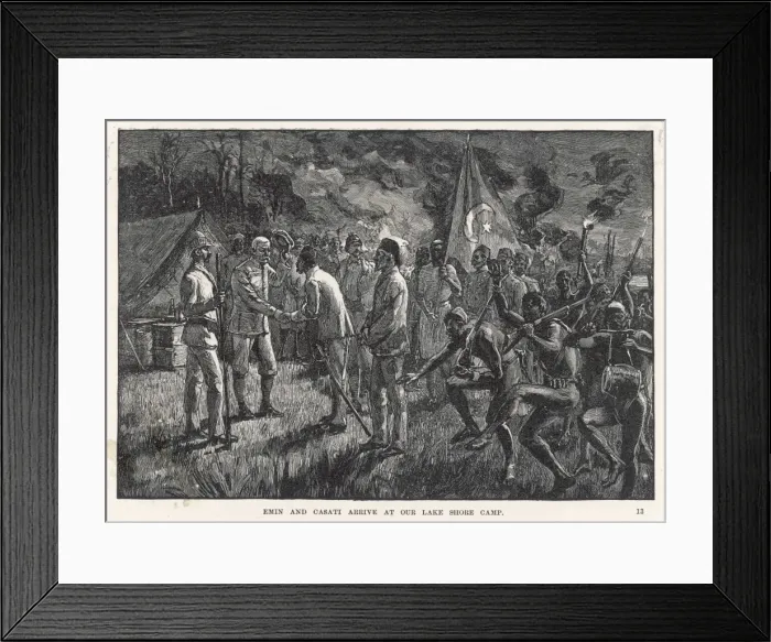Framed Print : Stanley & Emin Pasha Framed Print : Stanley & Emin Pasha