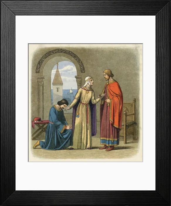 Framed Print : Richard I Pardons John Framed Print : Richard I Pardons John