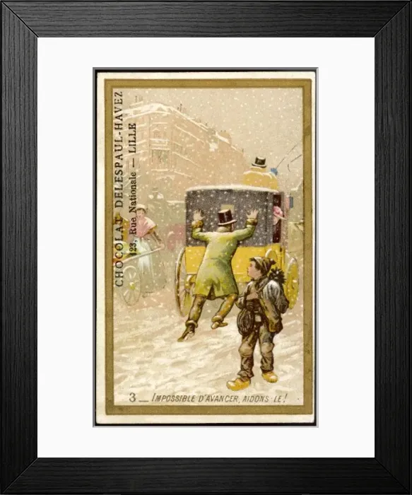 Framed Print : Horse Cab in Snow Framed Print : Horse Cab in Snow