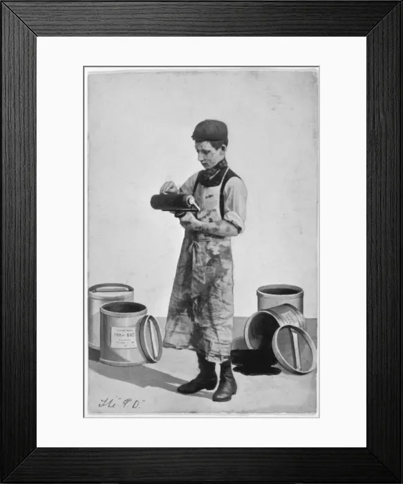Framed Print : Inking a Roller Framed Print : Inking a Roller