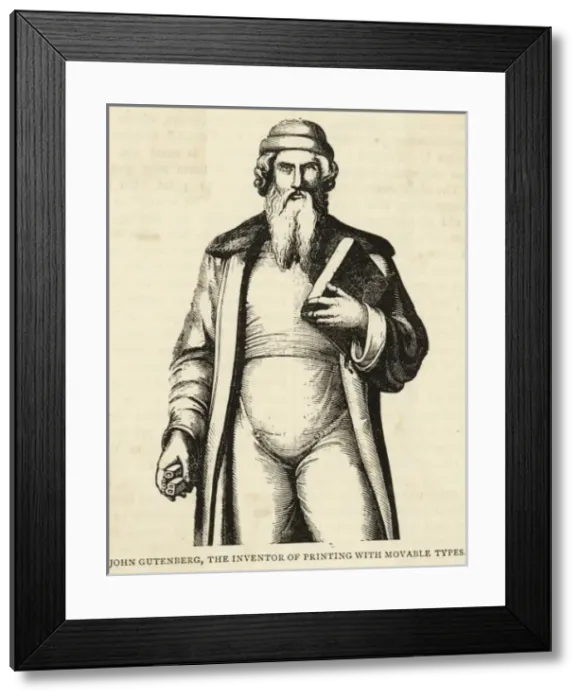 Framed Print : Johann Gutenberg / Book Framed Print : Johann Gutenberg / Book