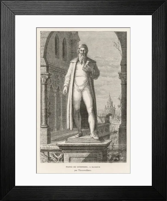 Framed Print : Johann Gutenberg / Statue Framed Print : Johann Gutenberg / Statue