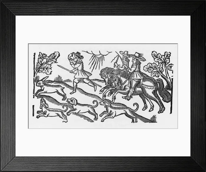 Framed Print : Hunting / Hare, C17 Framed Print : Hunting / Hare, C17