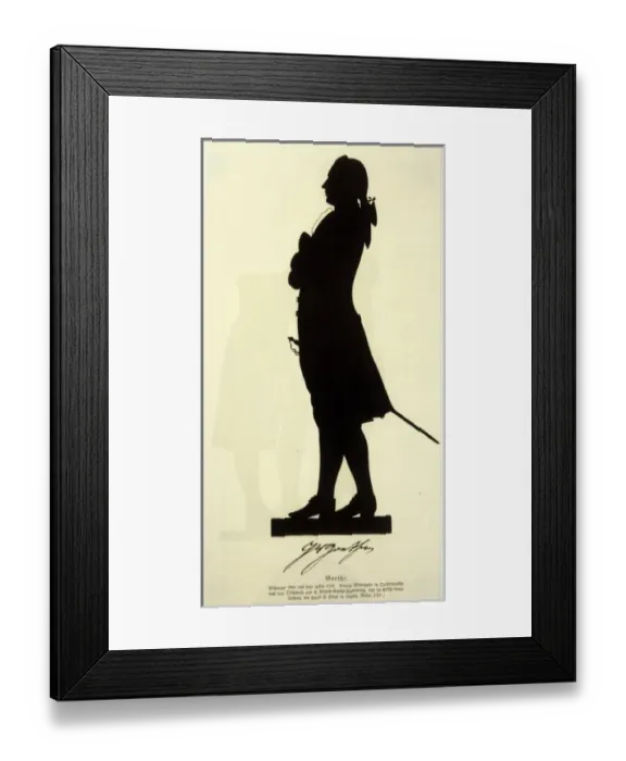 Framed Print : Goethe / Silhouette / 1780 Framed Print : Goethe / Silhouette / 1780