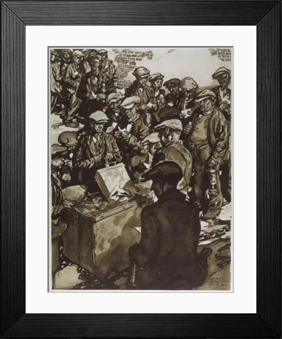 Framed Print : Miners Vote to Strike Framed Print : Miners Vote to Strike