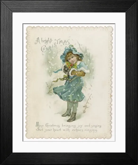 Framed Print : Card - Child in Snow Framed Print : Card - Child in Snow
