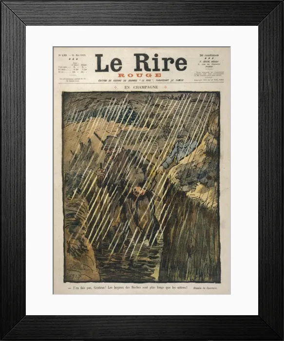 Framed Print : Rainy Day in Trenches Framed Print : Rainy Day in Trenches