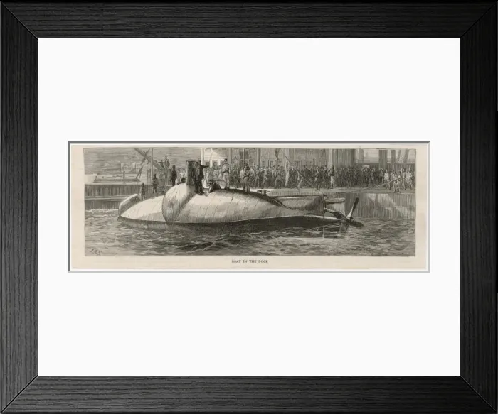 Framed Print : Nordenfelts Submarine Framed Print : Nordenfelts Submarine