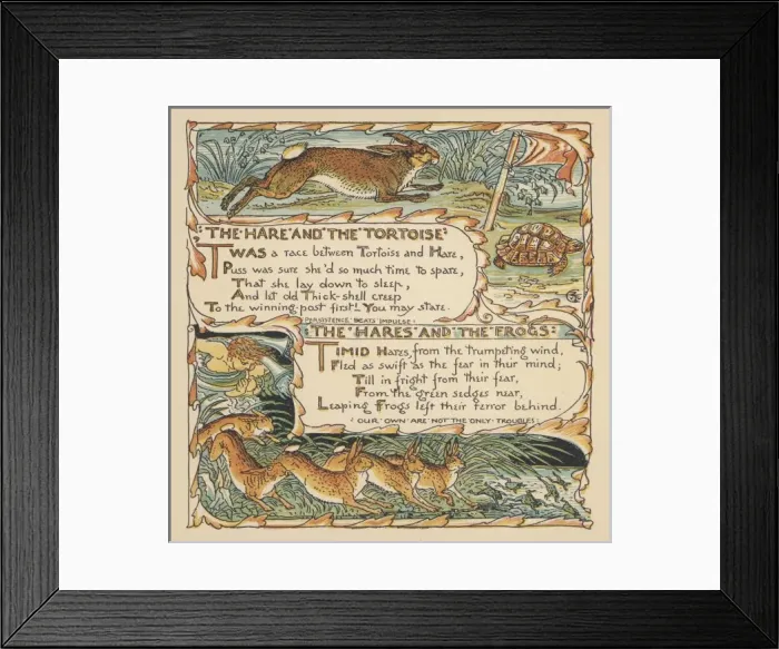 Framed Print : Tortoise and Hare Framed Print : Tortoise and Hare