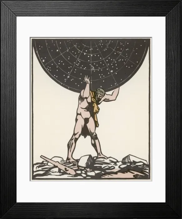 Framed Print : Herakles and the Heavens Framed Print : Herakles and the Heavens