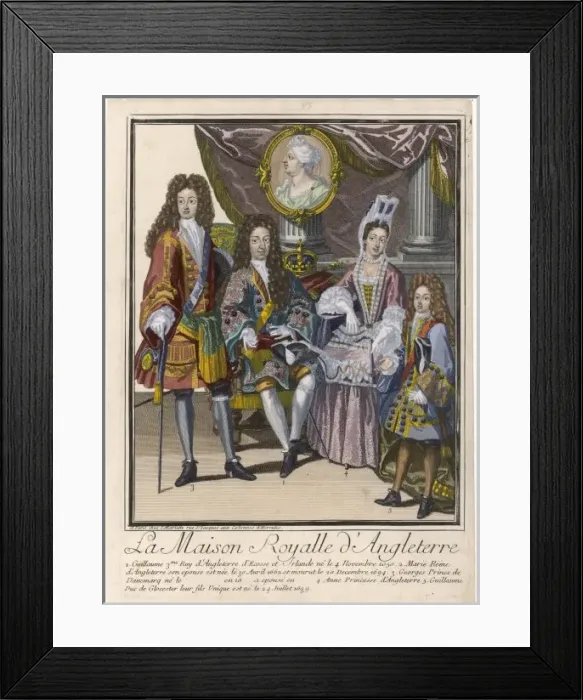 Framed Print : William III & Family Framed Print : William III & Family